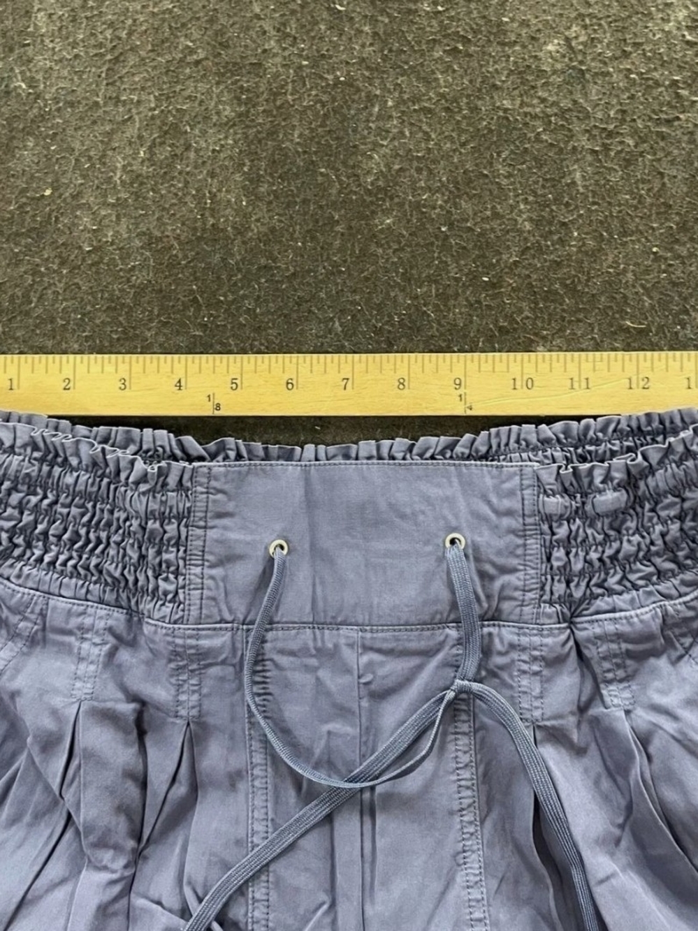 Anthropologie Ruched Poplin Parachute Pants Women's Size SP Navy - Picture 8 of 9